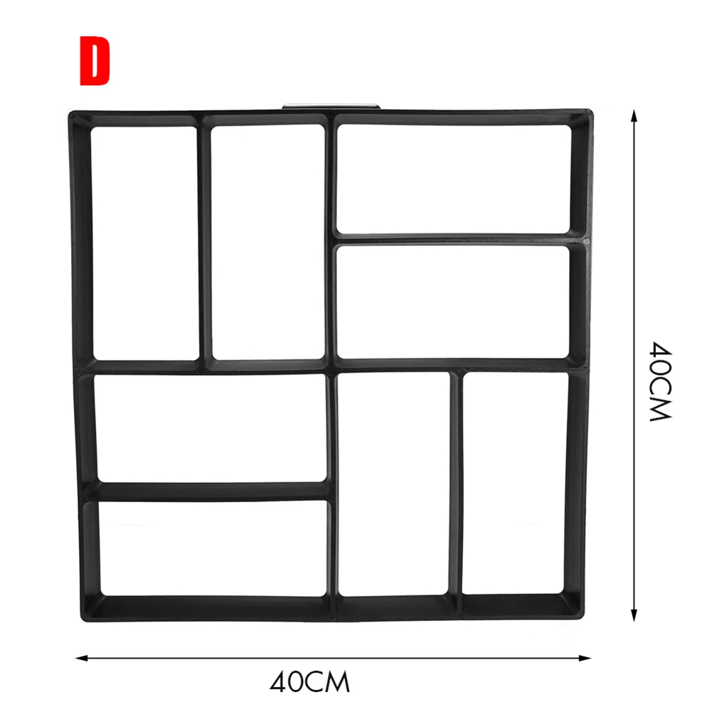 Garden DIY Plastic Path Maker Pavement Model Concrete Stepping Stone Cement Mould Brick TT-best