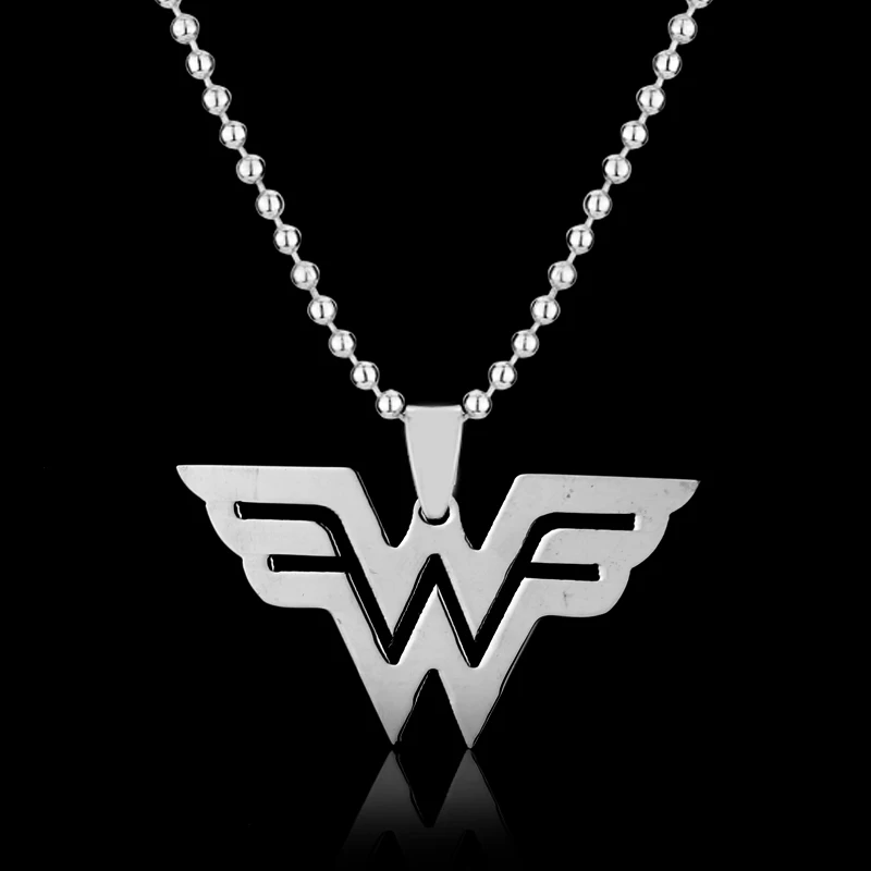 

Superhero Justice League Wonder Woman Statement Necklace Pendant Vintage Amulet Women Fashion Necklace 2018 Brand New Hot Sale
