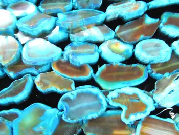 

natural agate Gems 20-60mm full strand slab freeform champagne rainbow purple green aqua blue brown pink red mixed pendant bead