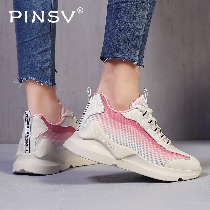 

Sneakers Women 2019 Breathable Mesh Casual Shoes Women 2019 Lace Up Leisure Ladies Vulcanize Shoes Platform PINSV