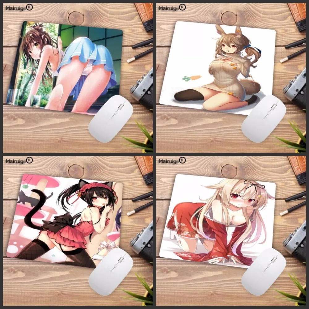 

Mairuige Customized Support Japan Sexy Girl Mouse Pad Rubber Non-slip comfortable Gaming Speed Mouse Mat Pad 18X22CM 25X20CM