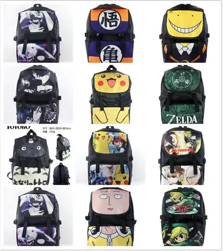 

Anime One Punch Man/Tokyo Ghoul/Zelda/LoveLive/Black Butler etc Waterproof Laptop Backpack/Double-Shoulder/School Bag
