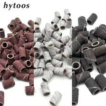 Hytoos lixa para unhas 100 pçs/set com 3 cores, ferramentas para pedicure, broca de unhas elétrica, acessórios para cuidados com os pés 80 #150 #240 #