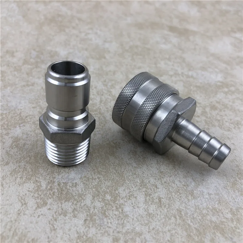 Stainless Steel beer Quick Disconnect Connect Set , Homebrew Fitting for home brewring (2)