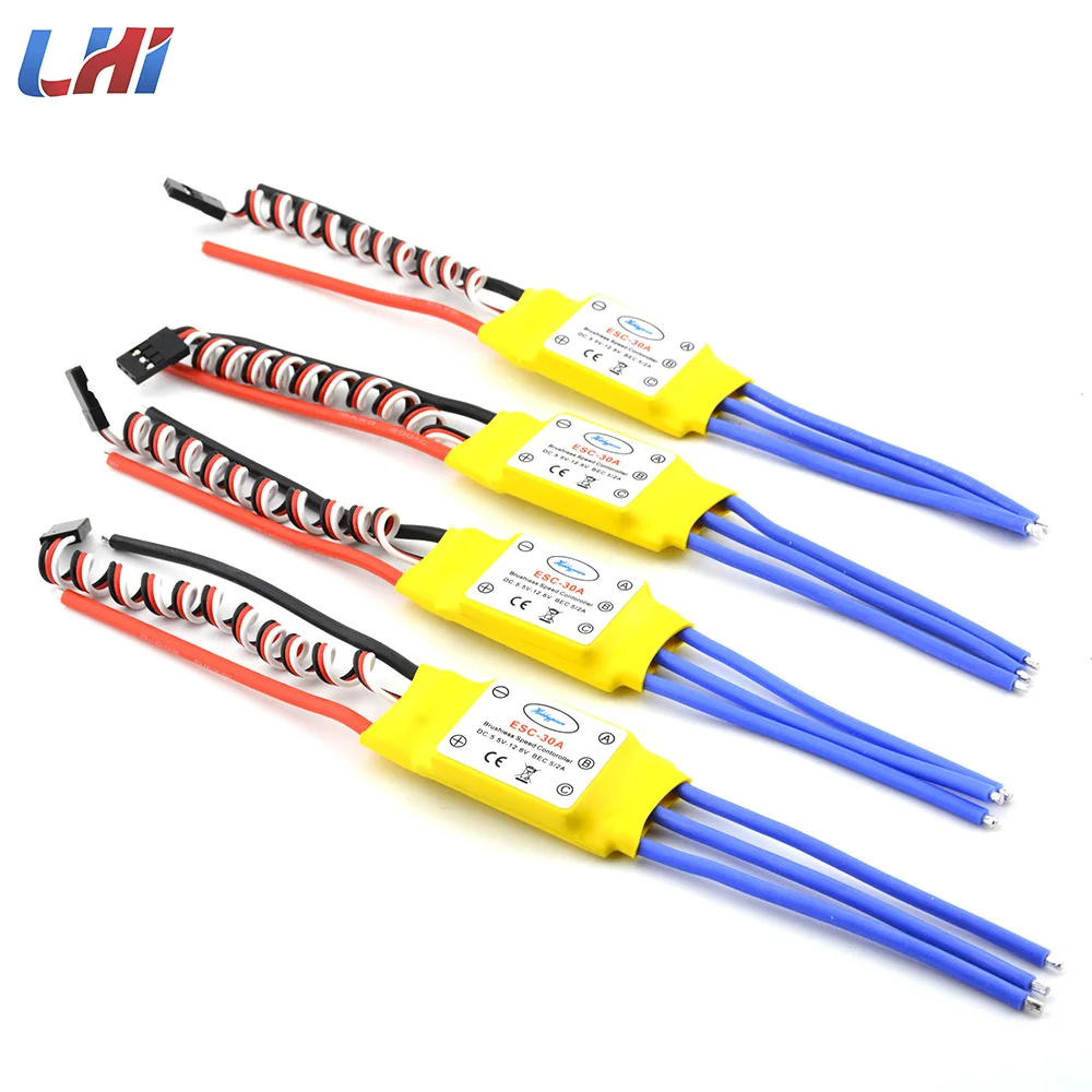 

RC 4PCS 30A Brushless ESC 450 helicopter multicopter Motor Speed Controller+Free shipping brushed