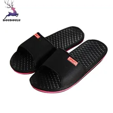 Мужская обувь однотонные Тапочки для ванной, на плоской подошве, летние сандалии для дома и прогулок; модные тапочки Повседневное Для мужчин; нескользящие Вьетнамки; пляжная обувь; большие размеры 41-44
