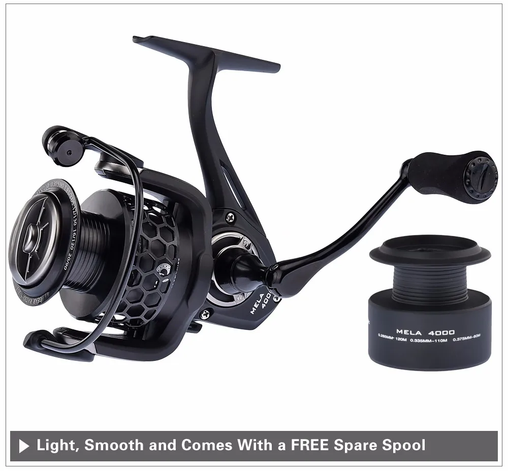 Roller Spinning Reel Machine Super Light Weight Graphite Body Max Drag Fishing B