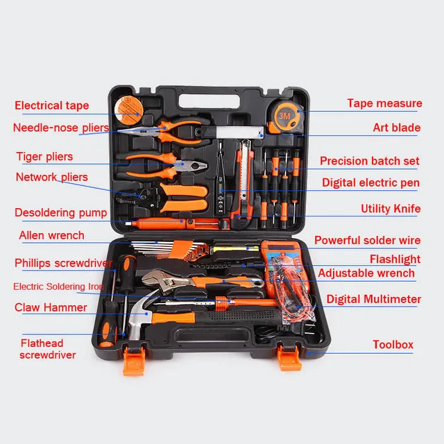 35pcs Combination Electrician Tool Accessories Repair Hand Tool Box Set  Spanner Household Multi Tool Kit Herramientas Dn155 - Hand Tool Sets -  AliExpress