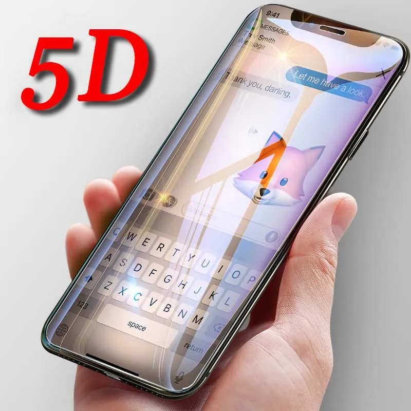 

5D Curved Tempered Glass for iPhone 6 7 Screen Protector for iPhone 6 s 8 Plus 6s X On The Protective Glass for iPhone 7 Glass 6