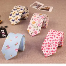 17 цветов, новые модные дизайнерские мужские и женские галстуки, узкий галстук, тонкий, 6 см, хлопок, с цветочным принтом, с цветочным принтом, для мужчин, 50 шт., FedEx