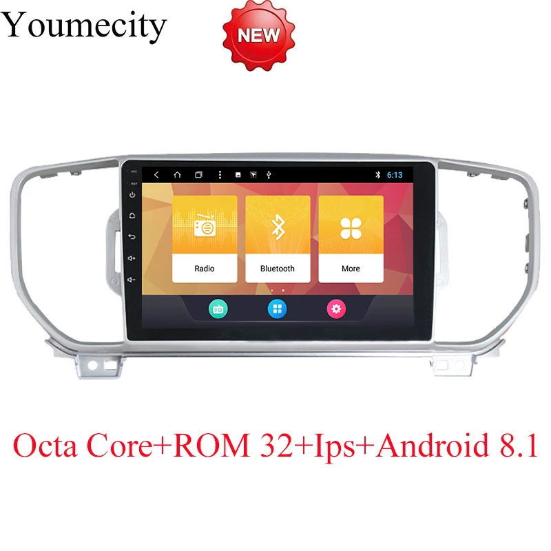 2G + 32G mutilmedia Android 8 1 автомобильный dvd плеер gps для KIA sportage 2016 2017 ПК навигация стерео