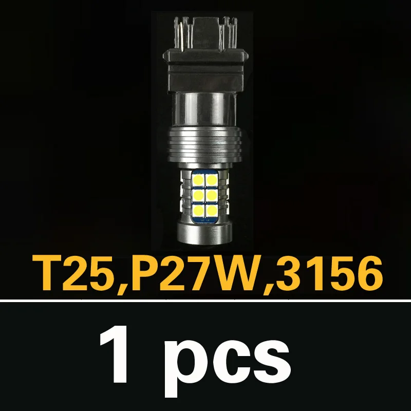 T25 P27W 3156 1 шт. Автомобильный светодиодный Фары заднего хода Canbus лампа W16W T15 P21W BA15S W21W для Audi A4 b8 A3 8p 8l A6 Q5 A1 A5 80 TT Q3 R8 B6 A5 S5 S6 - Испускаемый цвет: T25 P27W 3156