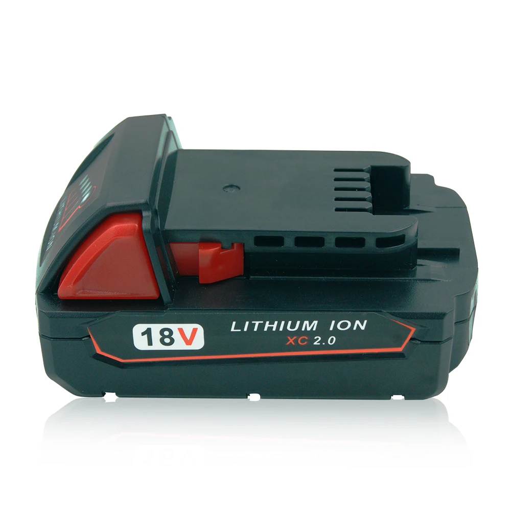 

18V 2.0Ah Li-Ion Power Tool Replacement Battery for Milwaukee M18 2000mAh XC 48-11-1820 M18B2 48-11-1830 M18B4 M18BX