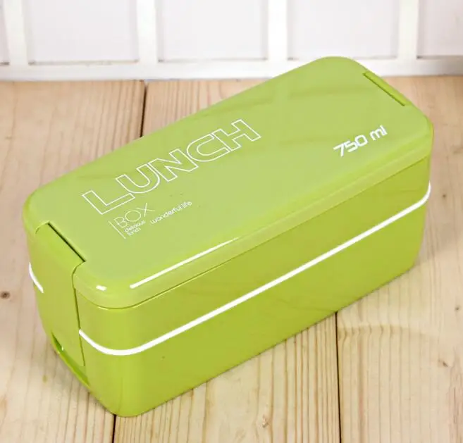 750 мл двухслойный портативный микроволновый Ланч бокс Bento коробки конфетных