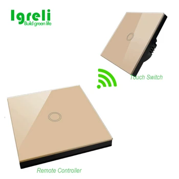 

Wireless touch remote control RF 433MHZ glass panel remote control, touch switch light control, LED indicator light switch