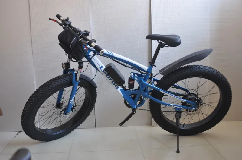 Excellent 17 "snow e-bike 7 speed, 26 * 4.0 fat tire snow bike, 48V 15AH 1000W strong electric bike, high carbon steel frame 11