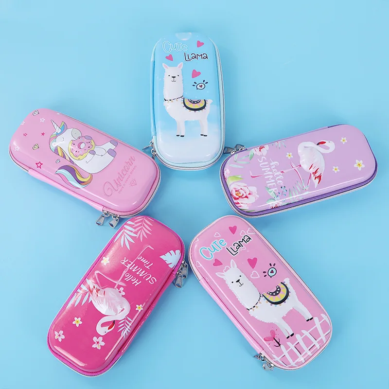 Чехол карандаш с изображением единорога Фламинго estuche escolar Kawaii чехол из