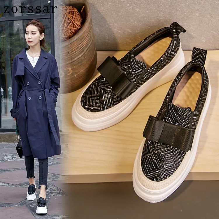 

2019 New Women Flat platform Shoes Suede Leather Slip on ladies Shallow Moccasins Casual Shoes Female Summer loafers Shoes