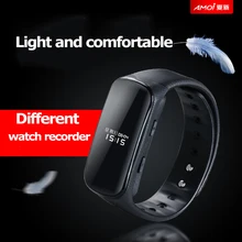 Yescool B70 Голосовая активация HD цифровой диктофон часы без потерь умный Браслет HiFi музыкальный плеер стелс Аудио Диктофон