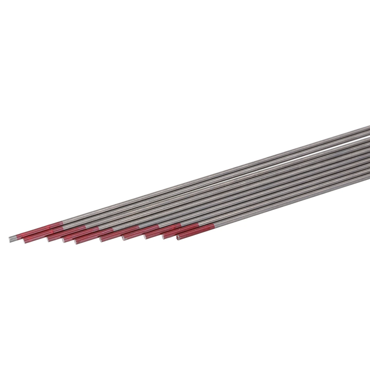 10Pcs TIG Welding Tungsten Electrodes Rod 2% Thoriated Tungsten Electrode WT20 Red End Consumables Kit Welding Tools Mayitr