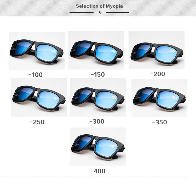 oversized square sunglasses Prescription -1.0 -1.5 -2.0 -3.0 -4.0 -5.0 -6.0 Fashion Finished Myopia Sunglasses Men Women Short sighted Optics Eyewear oversized sunglasses