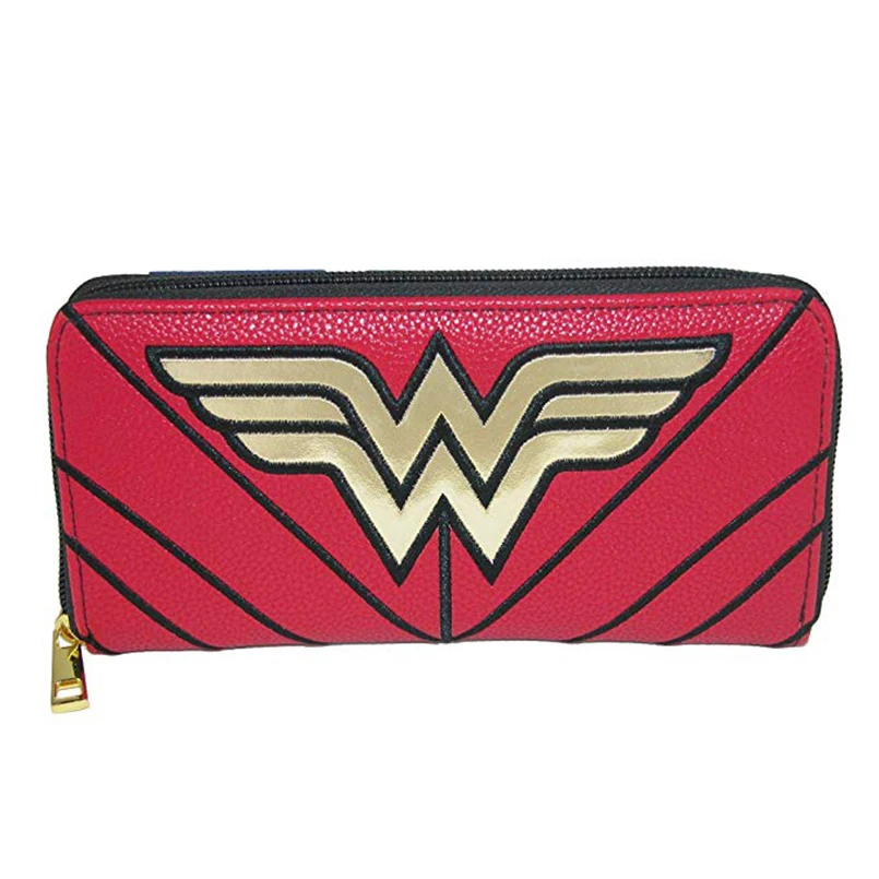Wonder Woman Wallet - DC Comics Zip Around New long wallet PU Leather Money Clip card wallet