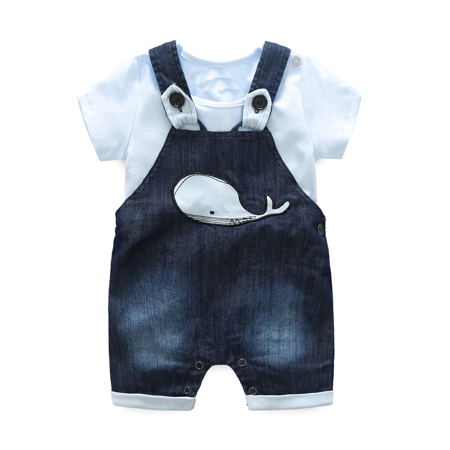 Комбинезон с коротким рукавом для новорожденных из денима|newborn clothing set|set bebenewborn |