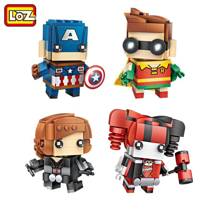 

LOZ Mini Bricks Super Hero Series Joker Girl Captain America Building Blocks Education Toys Birthday Children Christmas Gifts