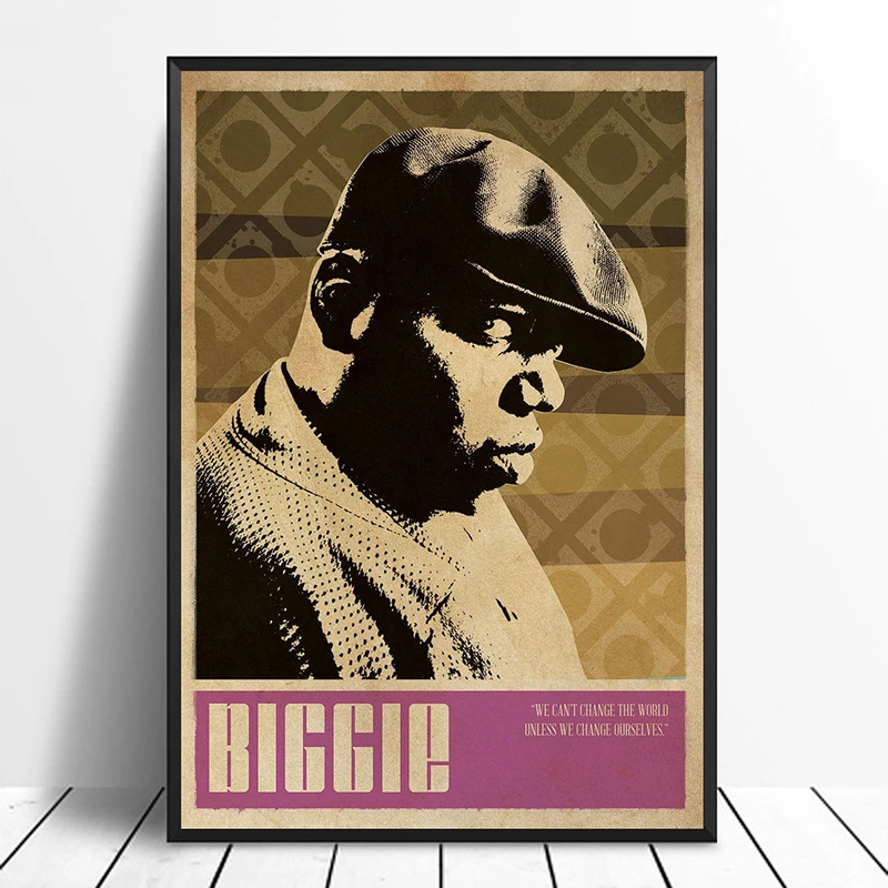 

Biggie Smalls Music Singer Poster Hip Hop Rap Music Band Star Poster Wall Art Painting Room Home Decor Canvas Print