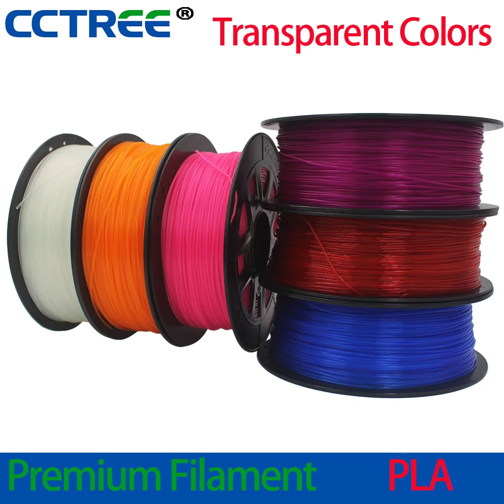 PLA нить для 3D принтера CCTREE 1 75 мм серии прозрачных цветов Creality CR 10|3d printer pla|filament 3dpla
