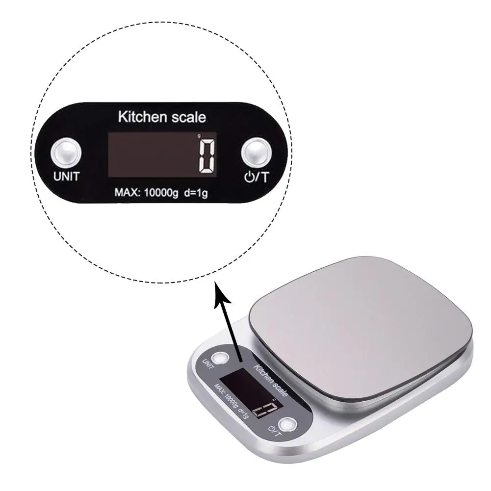 

LCD Digital Kitchen Scale Diet Food Balance 10KG X 1G Bowl Electronic Weigh Weighing Measuring Measuring Tool Gram Portable