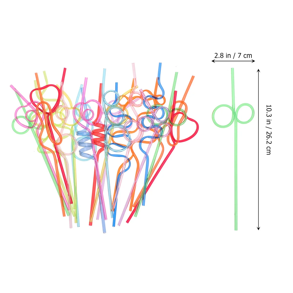 24 шт. многоразовые соломинки пластиковые принадлежности для свадебной вечеринки Crazy Loop PET 5 мм Одноразовые Декоративные изогнутые соломинки бар дома