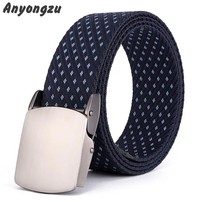 

Alloy Automatic Buckle Outdoor Nylon Jacquard Men Belt Anti-allergy Leisure Youth Fashionable Comfortable Breathable Waistband