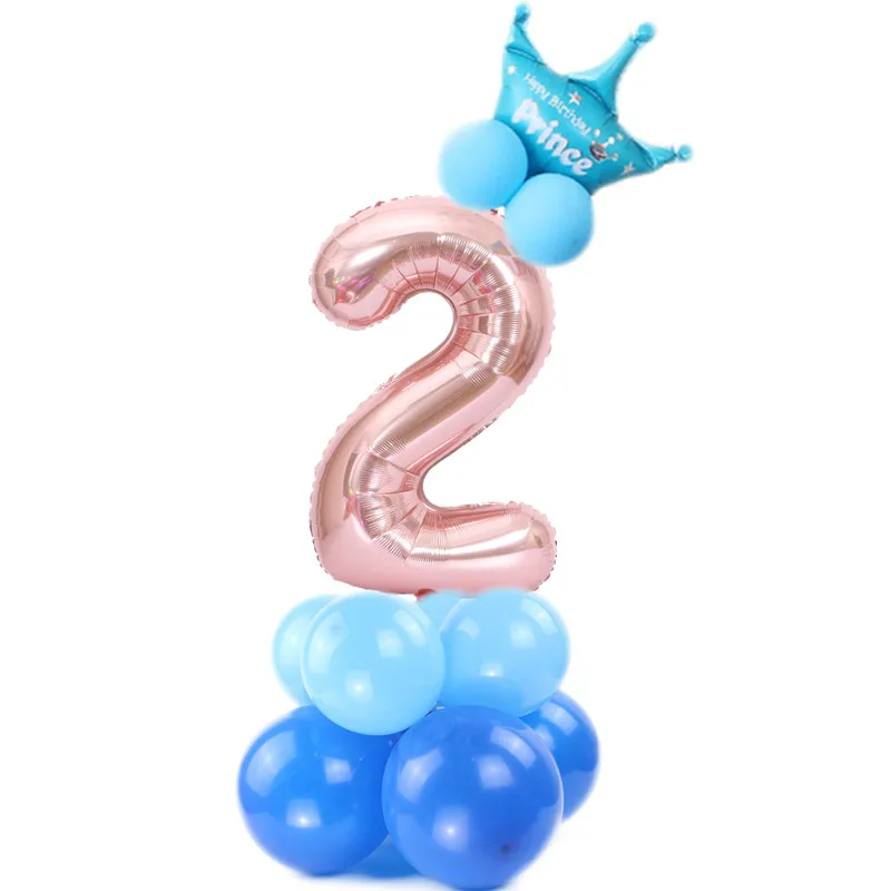 KAMMIZAD Navidad 1 2 3 4 5 6 7 8 9 globos de papel de oro rosa globos de helio digital fiesta de cumpleaños globos adultos