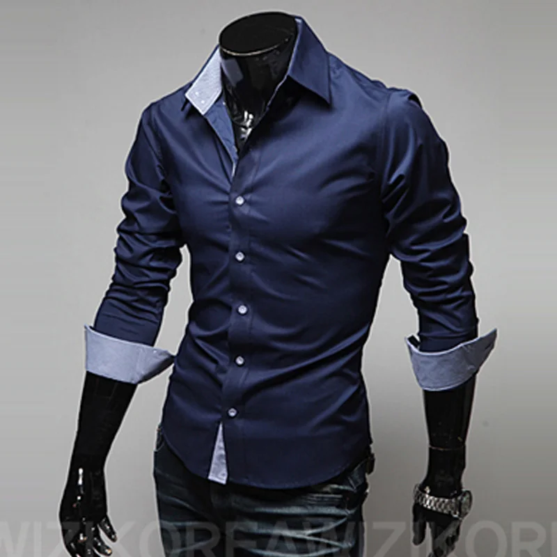 mens casual shirt fashion new designer slim fit long sleeve classic shirts men size 3xl male shirts chemid se homme mens casual shirt fashion new designer slim fit long sleeve classic shirts men size 3xl male shirts chemid se homme