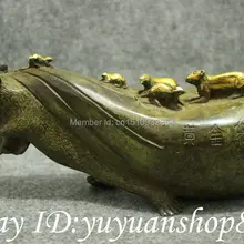 " Народная Китайский Год Зодиака Бронзовый Свинка Животные Мышь Сумка Mouselet Статуя