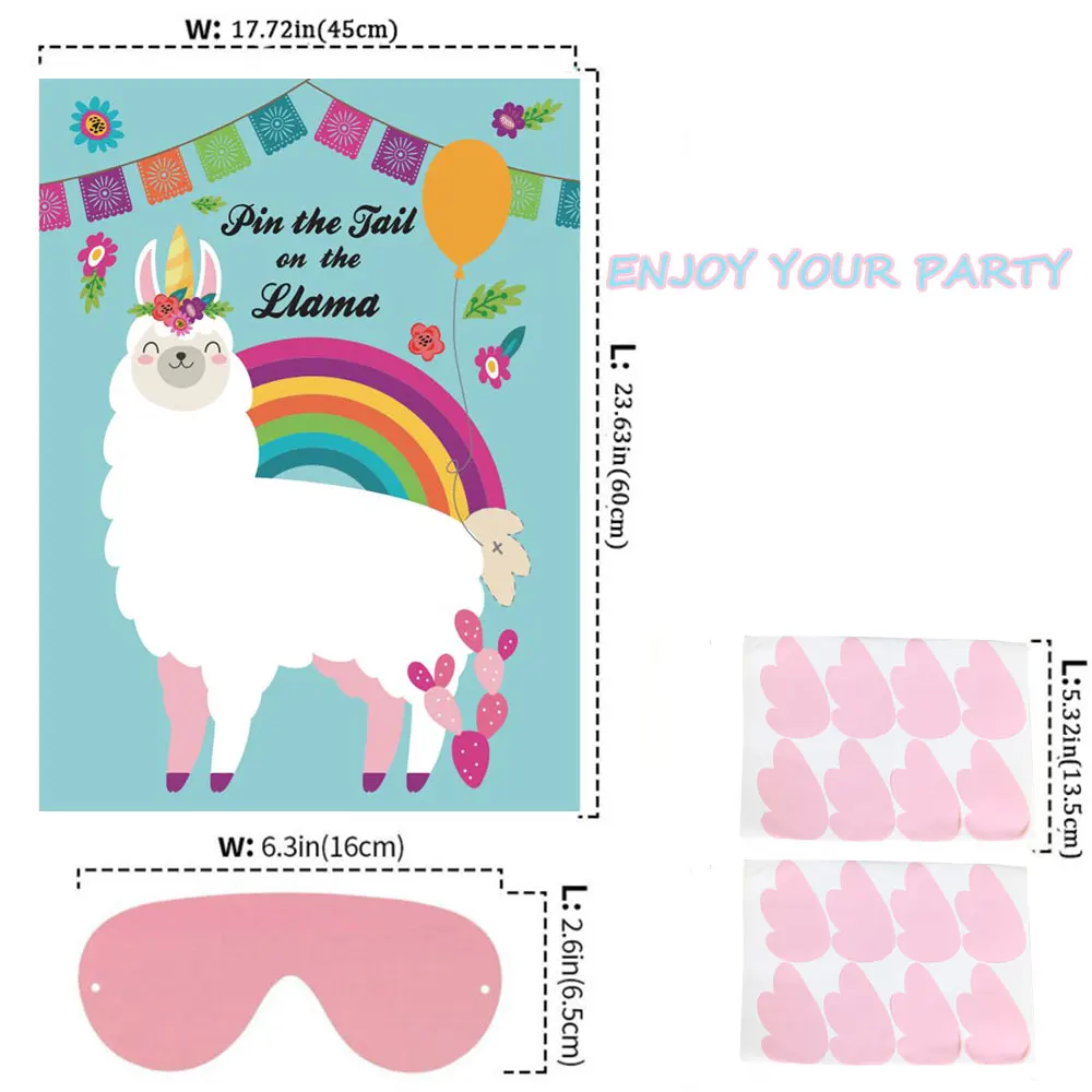Pin the Fail on Llama Printable Party Game-игра для дня рождения | Дом и сад