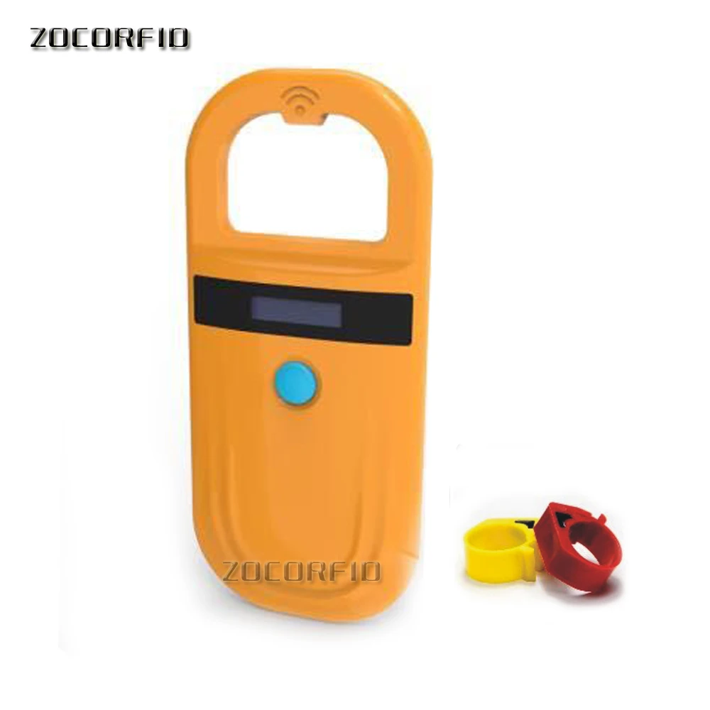  Store max 128 records ISO11784/11785 134.2KHz FDX-B Pet RFID Chip Reader OLED Display ID64 Portable