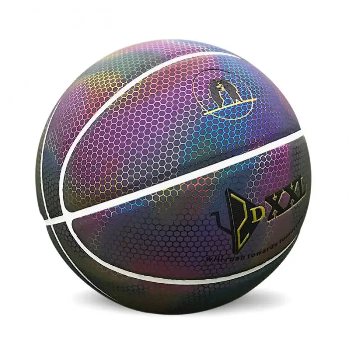 Радужный баскетбольный мяч для мужчин, светящийся цветной внутренний/наружный игровой мяч и T8