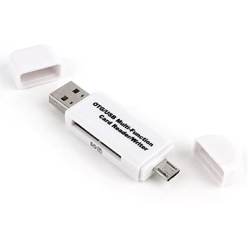 Micro USB OTG USB 2.0 адаптер SD Card Reader для телефона Android Планшеты#267006 - Цвет: White