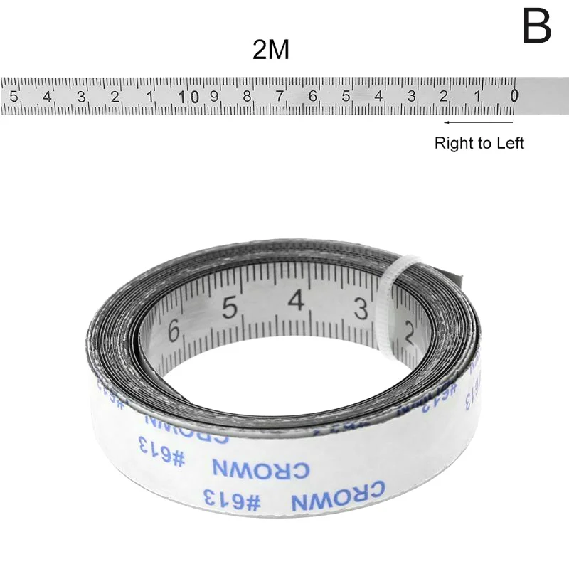 Новейшая рулетка из нержавеющей стали, рулетка, самоклеющаяся Метрическая линейка - Цвет: B 2M