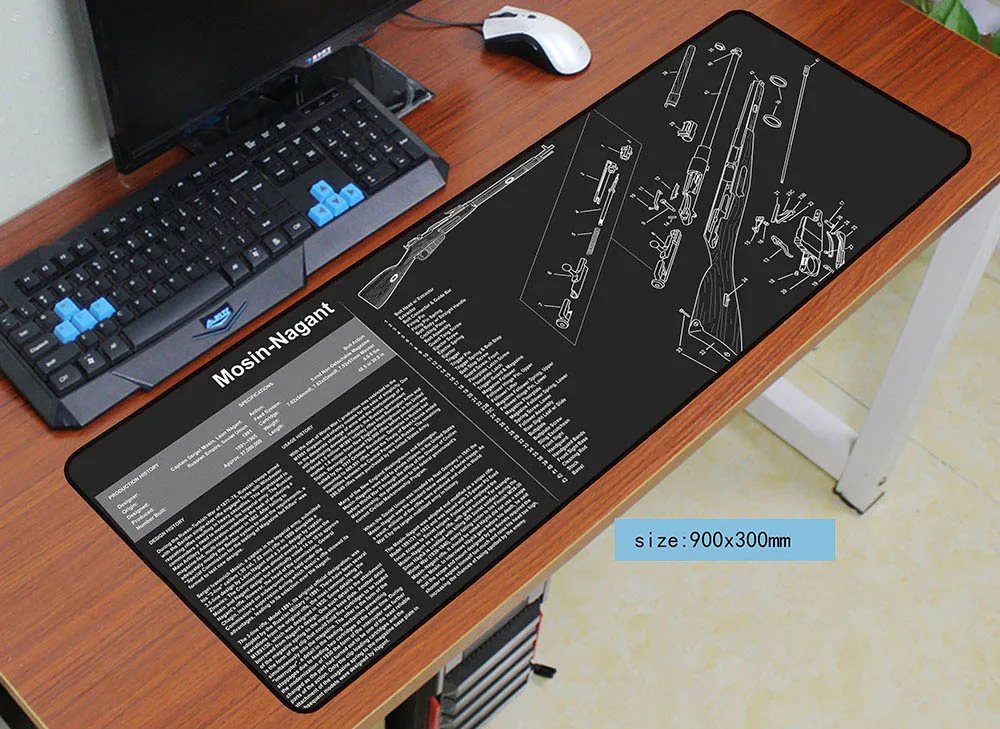 Модный игровой коврик для мыши ar15 900x300x3 мм персонализированный компьютер m14 padmouse