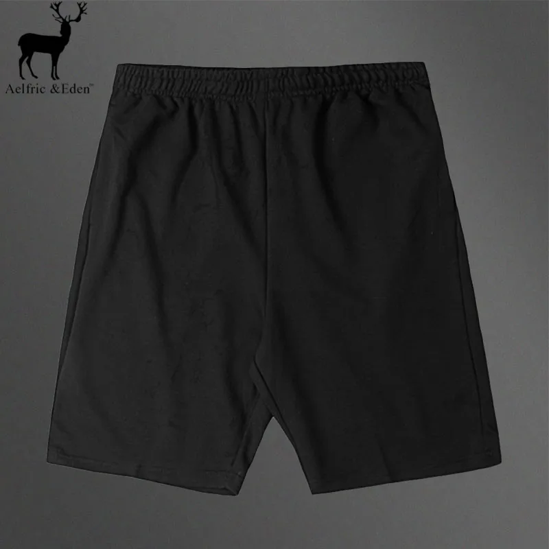 Aelfric Eden 2017 Summer Fashion Men Fitness Shorts Men black Shorts Casual Loose Buckle black Thin