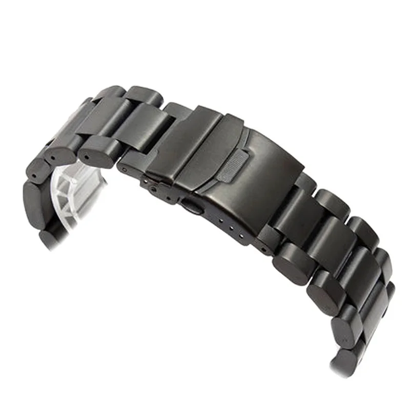 Fashion Solid Stainless Steel Band Luxury Mens Wrist Watch Strap Adjustable Replacement Tool High Quality 222426mm Watch Bands (11)
