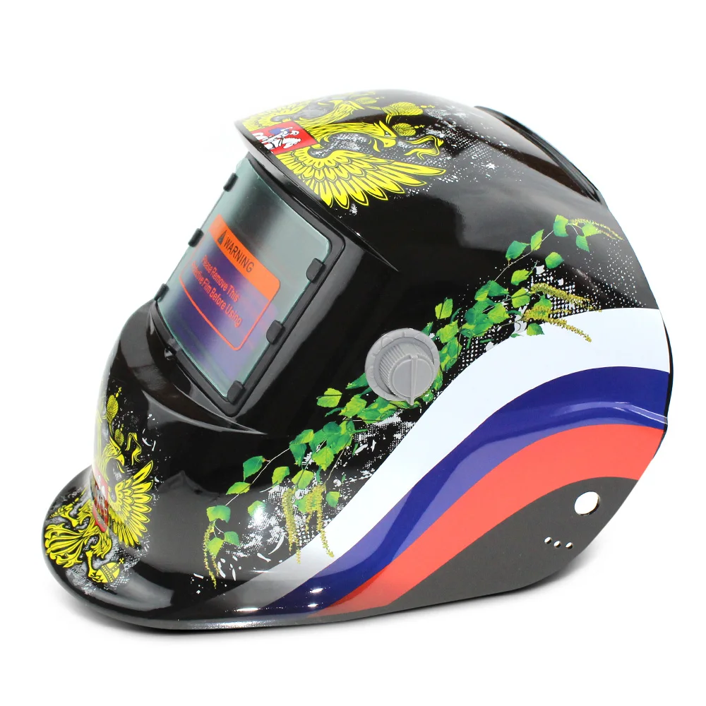 

Solar Energy Welding Protective Mask Double-headed Eagle Pattern Automatic Variable Light Electric Welding Protective Helmet Cap
