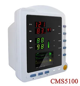 

CONTEC Pulse Rate Blood Oxygen Saturation Vital Signs Patient Monitor CMS5100 PO2 PR NIBP Blood Pressure Monitor