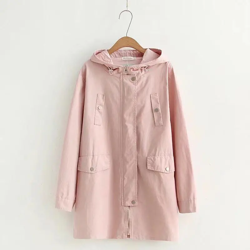 F21 Autumn Casual Women Trench Coats 3XL Plus size Women