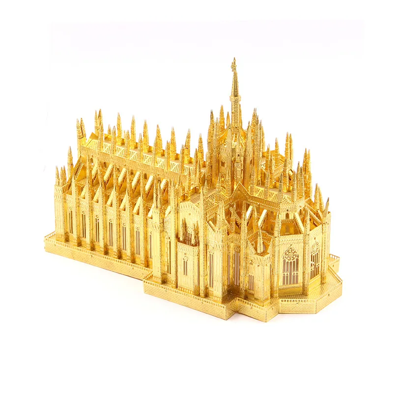 Duomo Di Milano Italy Fun 3d Металл Diy ремесло Миниатюрные модели наборы головоломки игрушки