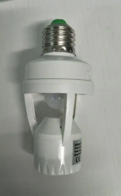 Высокая чувствительность детектора движения PIR Сенсор E27 светодиодный светильник Базовая деталь резцедержателя 110 V-220 V с светильник Управление переключатель индукция инфракрасного света патрон лампы
