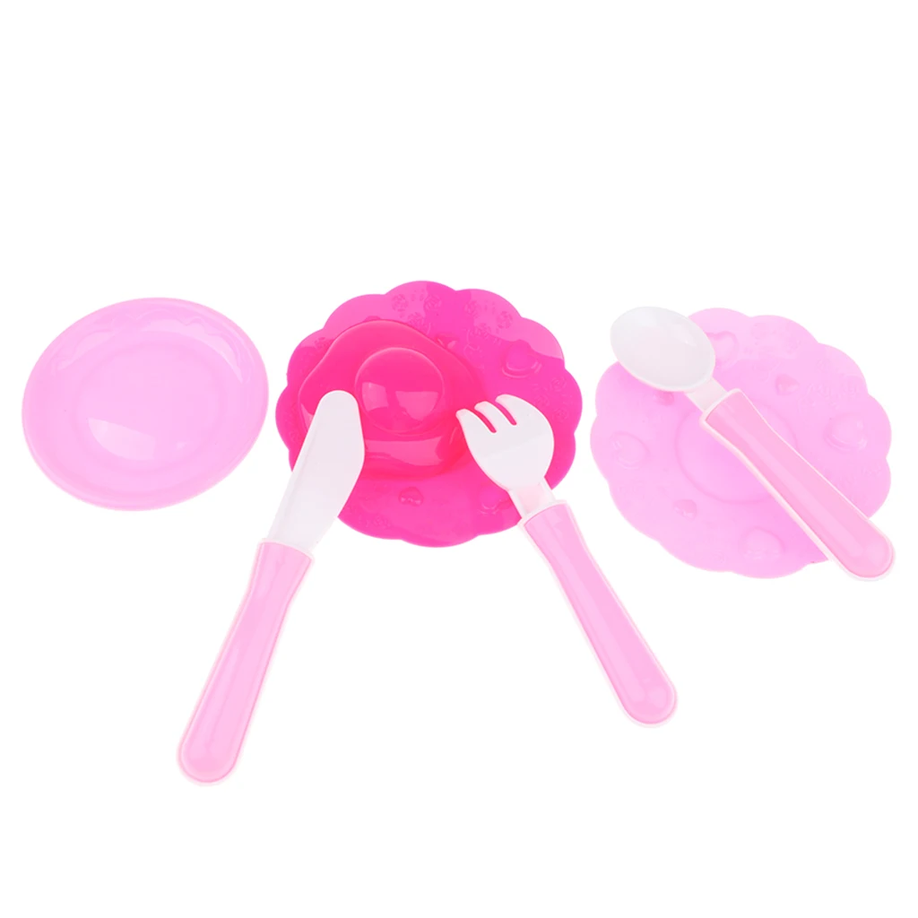 Kids Pink Kitchenware Utensils Set, Cooking Appliance, Food, Plate and Cup Pretend Toys